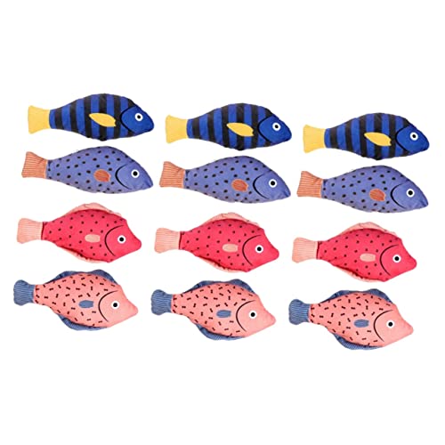 Happyyami 12 STK Katzenspielzeug Plüschtier Plush Toy katzenspielzeig Kauspielzeug für Welpen Haustier Spielzeuge Kätzchen Spielzeug Quietschspielzeug für Katzen Katzenminze Gefleckter Fisch Happyyami 12 STK Katzenspielzeug Plüschtier Plush Toy katzenspielzeig Kauspielzeug für Welpen Haustier Spielzeuge Kätzchen Spielzeug Quietschspielzeug für Katzen Katzenminze Gefleckter Fisch von Happyyami
