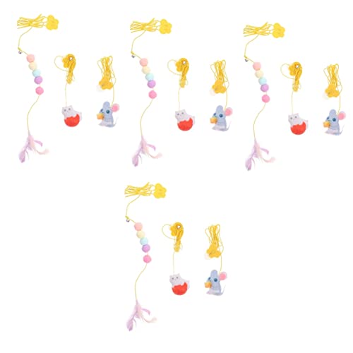 Happyyami 12 STK Katzenspielzeug Plüschtiere interaktive Teaser Katzen Spielzeug cat Toys Spielzeuge Interaktives Spielzeug zum Necken Mäuse für Katzen singen Ornament hängende Tür Happyyami 12 STK Katzenspielzeug Plüschtiere interaktive Teaser Katzen Spielzeug cat Toys Spielzeuge Interaktives Spielzeug zum Necken Mäuse für Katzen singen Ornament hängende Tür von Happyyami