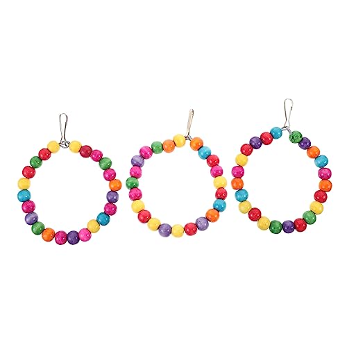 Happyyami 12 Stück Papageien Schaukelring Vogelschaukel Vogelspielzeug Vogelversorgung Nymphensittich Spielzeug Sittich Beständiges Papageienspielzeug Papageienzubehör von Happyyami