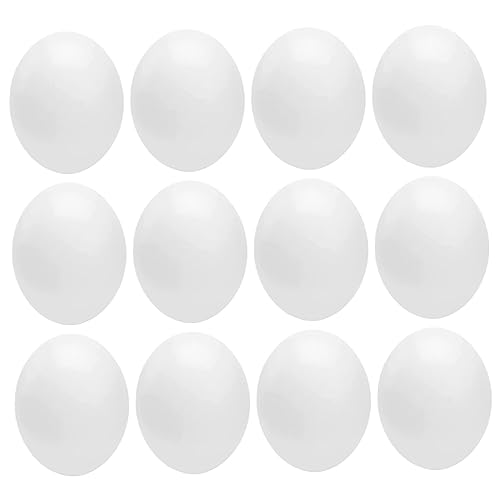 Happyyami 12stücke Realistische Kunststoffeier Simulierte Vogel-Eier Für Dekoration Spielzeug Und Zucht Für Ostern Deko Und Taubenhaltung von Happyyami