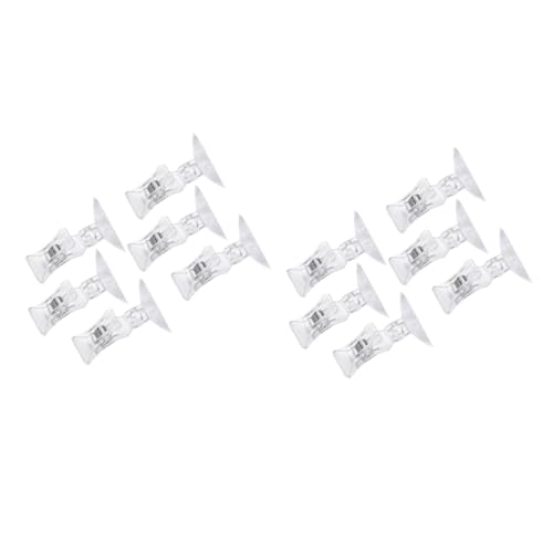 Happyyami 12stücke wasserdichte Saugnapf-futterclips Für Aquarien Saugnapfklemmen Einfachen Fütterung Von Fischen Geeignet Für Algen Und Trockenfutter von Happyyami
