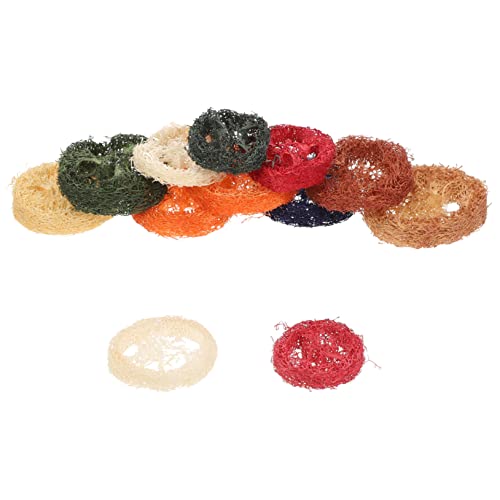 Happyyami 12st Luffa Kauspielzeug Luffa-kauartikel Für Hasen Hasenkaubälle Hamsterspielzeug Für Echte Hamster Kaninchen Luffa Kaninchenspielzeug Häschen-zahnspielzeug Kaninchen Kauen Hund von Happyyami
