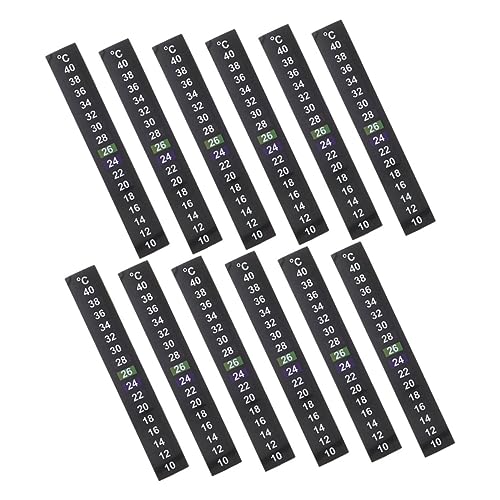 Happyyami 12stücke Aquarium Thermometer Aufkleber Digitale Temperaturmessung Für Fischbehälter Selbstklebend Präzise Temperaturanzeige Für Besseres Fischhabitat von Happyyami