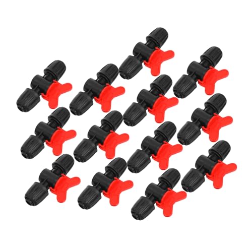Happyyami 13st Landwirtschaftliche Gelenke Gartenschlauch-absperrventil Automatische Pflanzenbewässerung Armaturen Mit Widerhakenventilen Tropfbewässerungssystem Gießkanne Tränke Black Sport von Happyyami