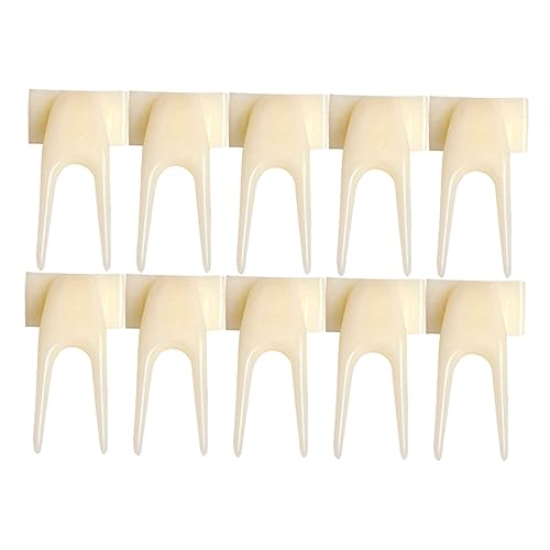 Happyyami 15st Vogel Frucht Hähnchenfutterhalter Papageienspieß Vogelspielzeug Vogelfruchtgabel Zubehör Für Vogelkäfige Papageien-Frucht-gemüse-Clips Snacks Beige Plastik von Happyyami