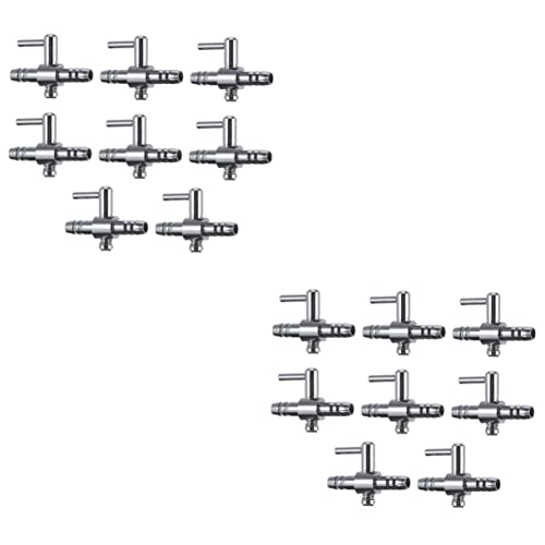 Happyyami Luftregelventil Aquarium 16 Stück Regler Aquarium Ventil Splitter Luftpumpe Sauerstoffpumpe Shunt Aquarium Aquarium Luftpumpe Aquarium Luftpumpe Ventil Edelstahl Luftregler Luft von Happyyami