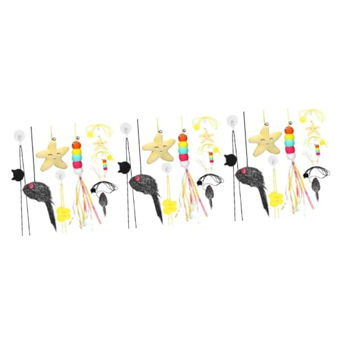 Happyyami 18stücke Teiliges Interaktives Katzenspielzeug Hängenden Türen Mäuse Bunte Raupen Und Sterne Mit Verstellbarem Seil Für Aufregende Spielstunden Happyyami 18stücke Teiliges Interaktives Katzenspielzeug Hängenden Türen Mäuse Bunte Raupen Und Sterne Mit Verstellbarem Seil Für Aufregende Spielstunden von Happyyami