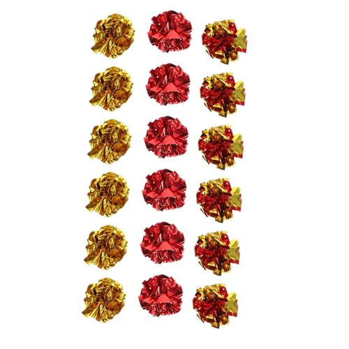 Happyyami 18 Stück Papierkugelspielzeug Knochen Katze für Haustiere Kätzchen drinnen knisterndes Haustierspielzeug Papierball Knisterbälle Zufällige Farbe von Happyyami