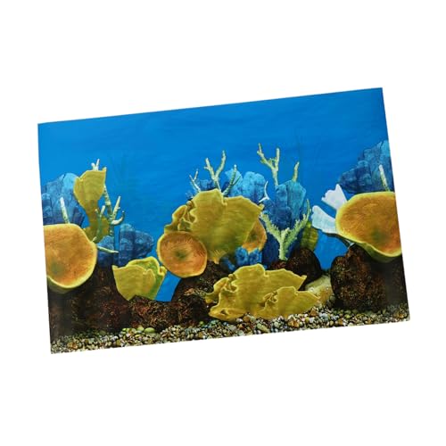 Happyyami Aquarium-Hintergrund 3D-fischtank-Dekoration Selbstklebendes Aquarium-wandbild Schwarz 76 2 X 107 7 cm von Happyyami