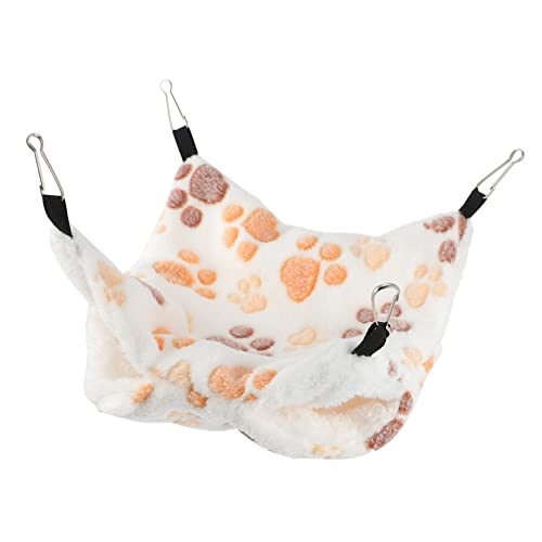 Happyyami 1Stk Hamster Hängematte Hamster Bett hamsterbett nager zubehör doppelbett Hamsterkäfig Hängematte Kaninchen-Hängematte Hängematten für Haustiere hängende Schlafsäcke Plüsch Brown von Happyyami