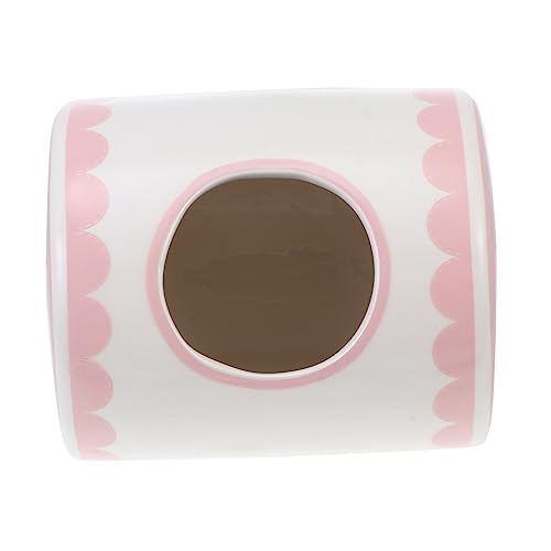 Happyyami 1Stk Hamster Keramik Kühlnest für Haustiere Sofa für Haustierhöhlen Hamsterkühlung Hamster-Kühlnest Hamster Schlafhaus Keramiknest für Haustiere Kaninchenhaus aus Keramik Rosa von Happyyami
