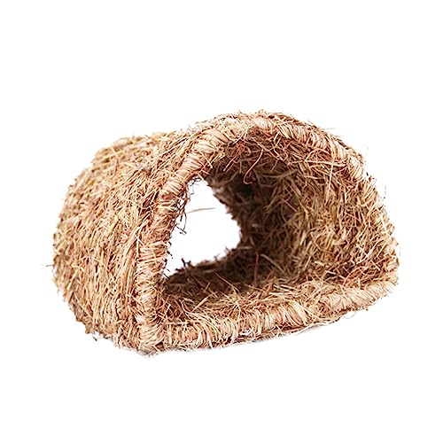 Happyyami Strohnest Spieltunnel Spielzeug Gemütliche Hütte Für Haustiere von Happyyami