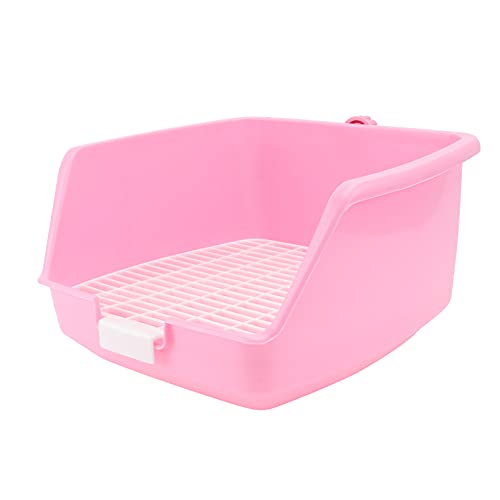 Happyyami 1 Stück Katzentoilette Gitterdesign Kunststoff Haustier Badezimmer Für Hase Und Meerschweinchen von Happyyami