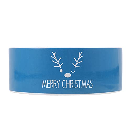 Happyyami 1stück Weihnachtskatzen-schüssel Aus Keramik Rutschfestes Design Süßer Rentier Und Schneemann-Style Für Futter Und Wasser Langlebig Und Pflegeleicht von Happyyami