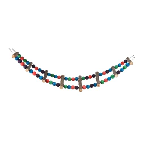 Happyyami Papagei Spielständer Kletterleiter Vogel Spielzeug Set Für Papageien Haustier Schleifspielzeug 55cm von Happyyami