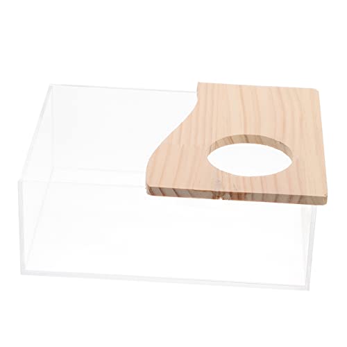Happyyami 1stück Sandbad Box Für Kleintiere Multifunktionale Acryl-badewanne Und Toilette Für Hamster Zwerghamster Meerschweinchen Und Andere Kleine Haustiere Halbtransparent von Happyyami