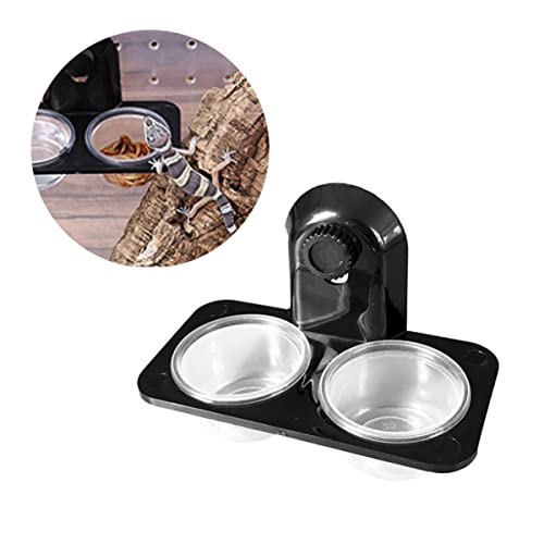 Happyyami 1stk Futterspender Für Reptilien Tank Ratte Becken Gecko-Leiste Schildkröte Zubehör Schildkrötenfutter Kaninchen Schildkrötenspielzeug Reptilien-chamäleon-brunnen Käfig Zange Black von Happyyami