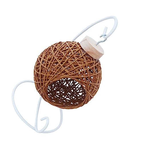 Happyyami 1pc Hamster Bett Woven Rattan Schlaf Nest Warme Matte Atmungsaktiv Haustier Zubehör für Hamster Zufällige Farbe von Happyyami