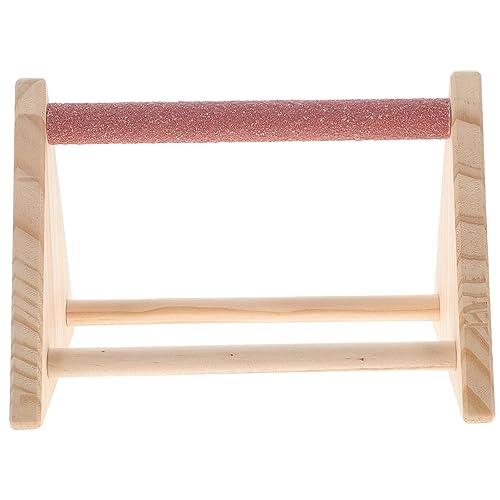 Happyyami 1stücke Tragbarer Vogel-papagei-holzständer Kletterständer Mit Brücke Haustier-trainingsspielzeug Aus Holz Aktivitätsständer Für Kleinvögel Nymphensittiche Und Sittiche von Happyyami