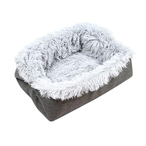 Happyyami 2 1 Haustier Plüsch faltbares katzenhaus pet Bed Katzen Liege cat Accessories katzenkorb Hundebett mittel Wurf Katzenhütte Katze Bett Matte Plüsch Katzennest Gesteppt Light Grey Happyyami 2 1 Haustier Plüsch faltbares katzenhaus pet Bed Katzen Liege cat Accessories katzenkorb Hundebett mittel Wurf Katzenhütte Katze Bett Matte Plüsch Katzennest Gesteppt Light Grey von Happyyami