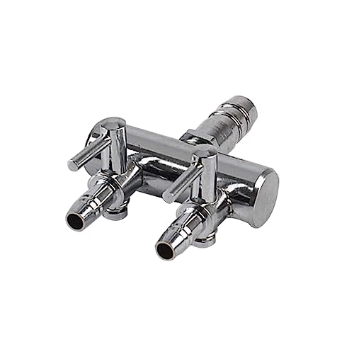 Happyyami 2 8 Strömungshebel der Luftpumpe Wasserhahnbelüfter Aufblasgerät Belüftung Ventile schalten trennschleifer Sauerstoffschlauchverteiler Durchflusshebel für Aquarienluftpumpe Silver von Happyyami