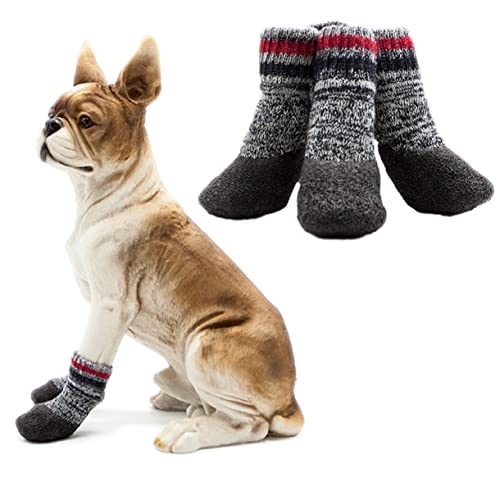 Happyyami 2 Paar Haustiersocken Welpensocken rutschfeste Hundestiefel rutschfeste Stiefeletten Für Hunde Hundesocken Wasserdicht Socken Für Katzen Hundeschuhe Hündchen von Happyyami