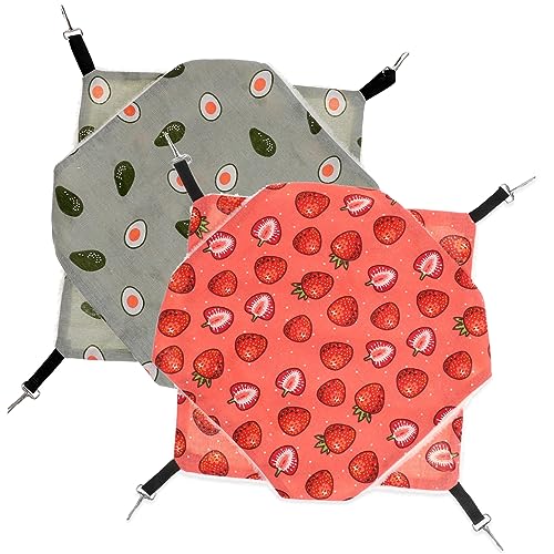 Happyyami 2stücke Pet Hanging Hammocks Doppellagige Hängematten Für Kleine Tiere Geeignet Für Frettchen Hamster Ratten Und Meerschweinchen Aus Baumwoll Fleece Einfache Montage Mit Happyyami 2stücke Pet Hanging Hammocks Doppellagige Hängematten Für Kleine Tiere Geeignet Für Frettchen Hamster Ratten Und Meerschweinchen Aus Baumwoll Fleece Einfache Montage Mit von Happyyami