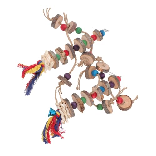 Happyyami 2 STK Spieße beißen Hängekäfig-Beißspielzeug Vogelspielzeug beißendes Spielzeug Haustier Vogel knete Spielzeug kauspielzeug sicheres Beißspielzeug Vogel, der Spielzeug spielt Holz von Happyyami