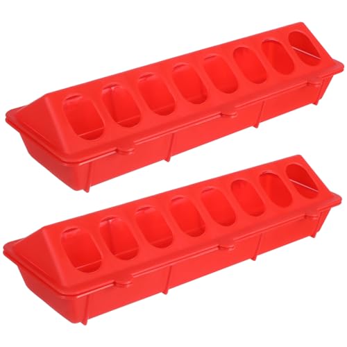 Happyyami 2 STÜCK Tauben Futtertrog Auslaufsichere Futterstation für Taubenkäfige Stabile Futterbox aus Dickem für Kleine Vögel Rot Happyyami 2 STÜCK Tauben Futtertrog Auslaufsichere Futterstation für Taubenkäfige Stabile Futterbox aus Dickem für Kleine Vögel Rot von Happyyami
