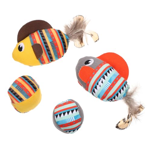 Happyyami 2sätze Interaktive Katzen Spielzeuge Molar Teething Bälle Und Fischbälle Für Haustiere Kauen Und Spielvergnügen Für Katzen Unterhaltung Und Stressabbau Happyyami 2sätze Interaktive Katzen Spielzeuge Molar Teething Bälle Und Fischbälle Für Haustiere Kauen Und Spielvergnügen Für Katzen Unterhaltung Und Stressabbau von Happyyami