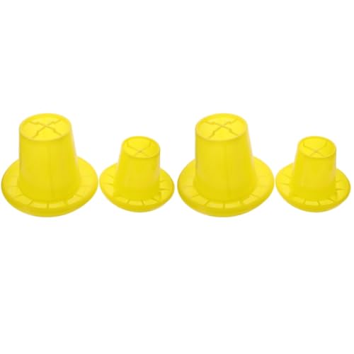 Happyyami 2 Sätze Zubringer Chicken Feeder Tauben Futtertrog Geflügel-futtertrog Taubenfuttertrog Hühnergrieß Hühnerfutter Geflügelfutter Futterautomat Für Hühner Plastik Yellow 2 Stück * 2 von Happyyami