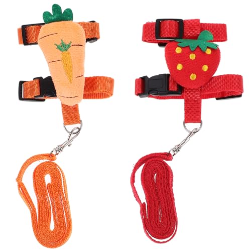 Happyyami 2sätze Verstellbares Hasengeschirr Und Leine Für Kleine Haustiere Für Kaninchen Katzen Und Frettchen Flexibel Und Komfortabel Teilig Erdbeere Und Karotte Happyyami 2sätze Verstellbares Hasengeschirr Und Leine Für Kleine Haustiere Für Kaninchen Katzen Und Frettchen Flexibel Und Komfortabel Teilig Erdbeere Und Karotte von Happyyami