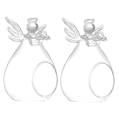 Happyyami 2 Stück Engelvase Girlande Pflanzbehälter Für Terrarium Garten Gießkanne Terrarium Mit Hängenden Pflanzen Wasserpflanzen Luft Farn Pflanze Terrarium Glas von Happyyami