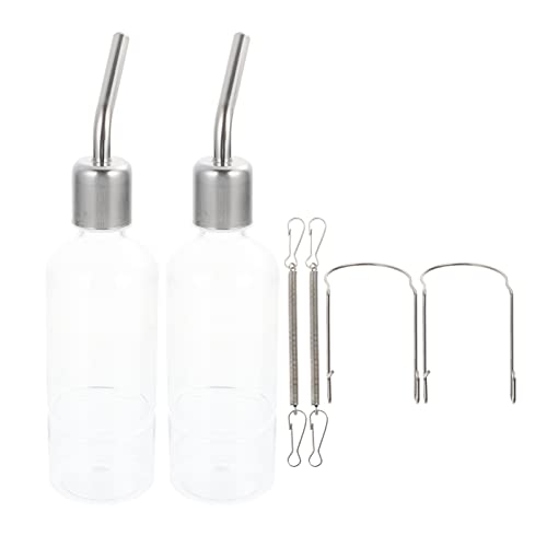 Happyyami 2stücke Hängende Trinkflasche Für Kleintiere Wasserspender Für Kaninchen Chinchillas Und Meerschweinchen Auslaufsicher Einfache Langlebig Und Transparent Zur Überwachung von Happyyami