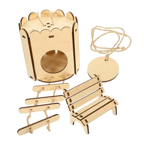 Happyyami Holz Hamster Versteck Nest Stuhl Set Holz Spielzeug Für Hamster Ratten Tiere Happyyami Holz Hamster Versteck Nest Stuhl Set Holz Spielzeug Für Hamster Ratten Tiere von Happyyami