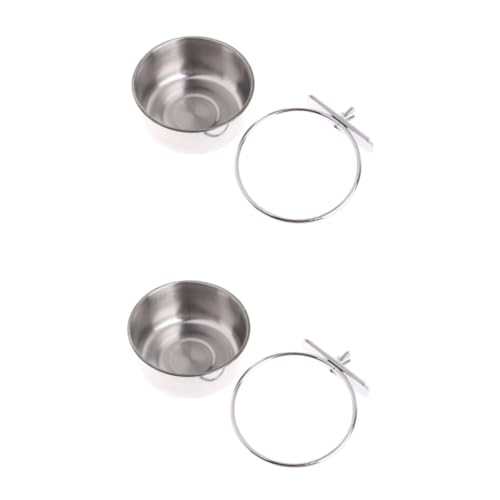 Happyyami 2stücke Edelstahl Vogelnapf Für Papageien Und Kleine Vögel Praktische Futterschale Mit Einfache Reinigung Langlebig Und Dekorativ Für Käfige von Happyyami