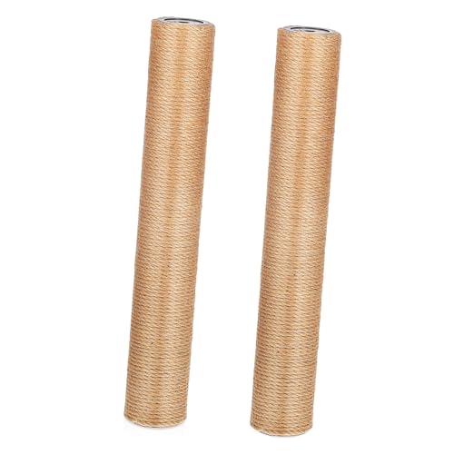 Happyyami 2 Stück Katzen Kratzsäule Ersatz aus Natürlichem Juteseil Lang Kompatibel für Indoor Kratzbaum Katzenpflege Krallenpflege Kratzposten Zubehör von Happyyami