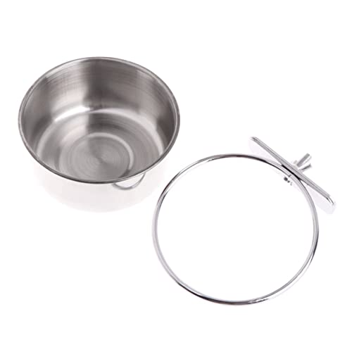 Happyyami 2stücke Edelstahl Futter Und Wassernapf Für Papageien Robuste Futterschale Für Vögel Praktisch Und Leicht Zu Reinigen Für Käfige Und Zuhause von Happyyami