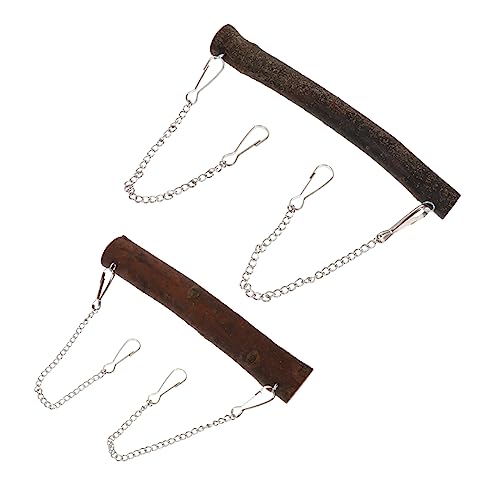 Happyyami 2stücke Vögel Stehende Stangen Schaukel Spielzeug Naturholz Für Papageien Und Sittiche Perch Sticks Für Vogelkäfig Einfacher Und Unterhaltsam von Happyyami