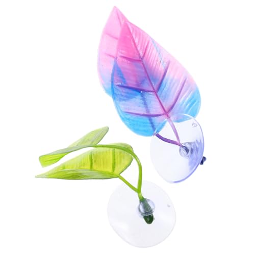 Happyyami Aquarium Pflanzen 2 Stücke Betta Fisch Bett Blätter Künstliche Kunststoff Ornament für Ruhen Laichen Happyyami Aquarium Pflanzen 2 Stücke Betta Fisch Bett Blätter Künstliche Kunststoff Ornament für Ruhen Laichen von Happyyami