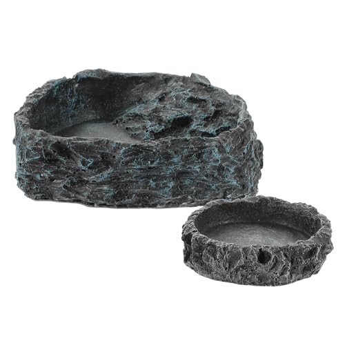 Happyyami 2 Stücke Reptil Wasser Gericht Tank Zubehör Harz Schüssel Bequem Schüssel Happyyami 2 Stücke Reptil Wasser Gericht Tank Zubehör Harz Schüssel Bequem Schüssel von Happyyami