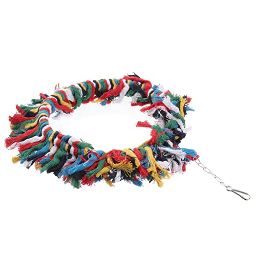 Happyyami 2stücke Papageien Spielzeug Aus Baumwolle Bunte Hängeschaukel Für Vögel Stressabbau Kletterspaß Für Afrikanische Graupapageien Und Kleine Zufällige Farben von Happyyami
