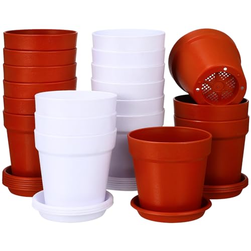 Happyyami 24stücke Blumentöpfe Mit Untersetzer Für Sukkulenten Und Zimmerpflanzen Wiederverwendbare Pflanztöpfe Und Für Garten Und Balkon Happyyami 24stücke Blumentöpfe Mit Untersetzer Für Sukkulenten Und Zimmerpflanzen Wiederverwendbare Pflanztöpfe Und Für Garten Und Balkon von Happyyami