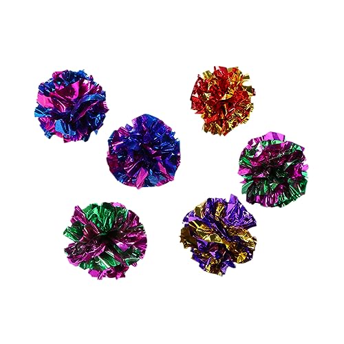 Happyyami 24St Crinkle-Bälle für Katzen Spiel Katze interaktiv Interactive cat Toy cat Toys katzenkugel katzenball von Happyyami