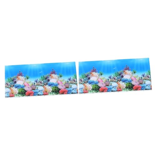 Happyyami 2St Aquarium Hintergrundpapier Aquarium Wallpaper Fish Tank Background Aquarienglas Hintergrunddekorationen Aufkleber Aquarium-Dekor Dekorationen für Aquarien doppelseitig Bild 3D von Happyyami