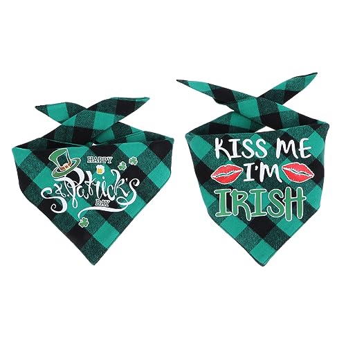 Happyyami 2St Dreieckstuch für Haustiere Hundespielzeug verstellbare Fliege für Hunde hundebett groß Haustierkühlung Hundematte Haustier-Bandana Kariertes Hundebandana Reine Baumwolle Green Happyyami 2St Dreieckstuch für Haustiere Hundespielzeug verstellbare Fliege für Hunde hundebett groß Haustierkühlung Hundematte Haustier-Bandana Kariertes Hundebandana Reine Baumwolle Green von Happyyami