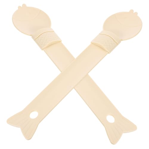 Happyyami 2St Futterlöffel für Katzen hundefutterbox Löffel für Katzenleckereien Spenderlöffel für weiche Katzenleckereien Futterlöffel für Haustiere Futterschaufeln für Tiere Abs Beige von Happyyami