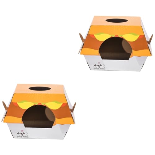Happyyami 2St Hamburger Katzennest Katzen hängematte katzenhängebett Kratzbaum für Katzenhäuser Katzenspielzeug aus Wellpappe Katzenbetten Schaber Kratzpad Kratzmatte für Katzen Happyyami 2St Hamburger Katzennest Katzen hängematte katzenhängebett Kratzbaum für Katzenhäuser Katzenspielzeug aus Wellpappe Katzenbetten Schaber Kratzpad Kratzmatte für Katzen von Happyyami