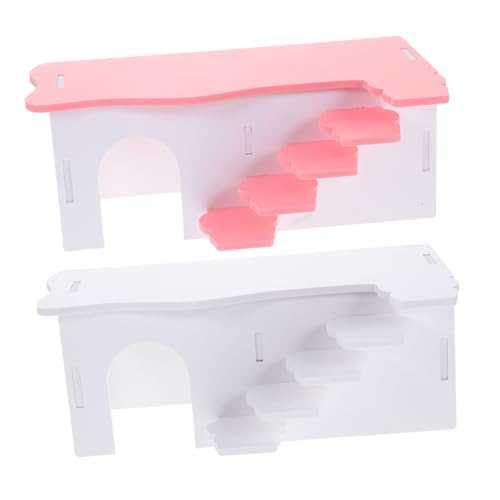 Happyyami Mehrzweck-meerschweinchenbett Versteck Hamsterschutz Leiter Käfigdekor Robustes PVC-haustierspielzeug von Happyyami