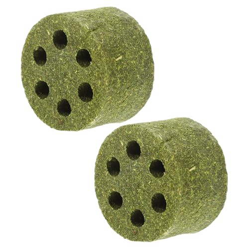 Happyyami Natürliches Kauspielzeug Für Kaninchen Meerschweinchen Hamster 2er-Pack Bio-heu Beißspielzeug von Happyyami